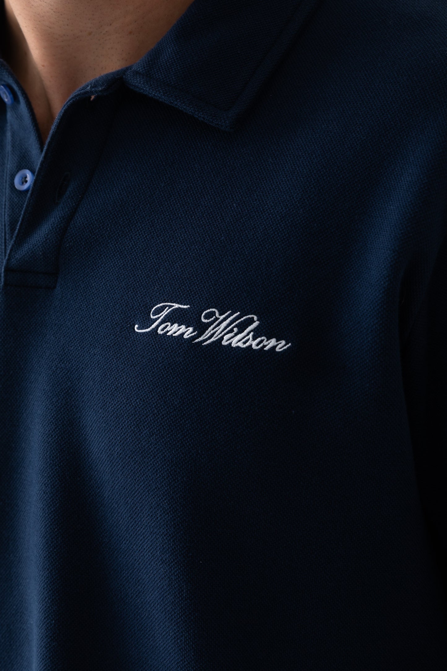 Signature Long Sleeve Polo - Navy